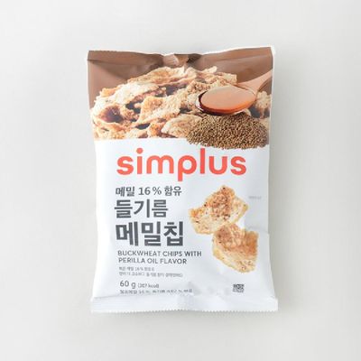 홈플러스 simplus 들기름 메밀칩 60g (1개)