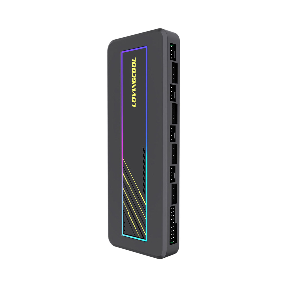 러빙쿨 K47 ARGB PWM F-USB 9핀 쿨링팬 허브 컨트롤러 (블랙)_이미지