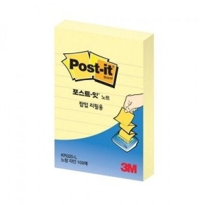 3M 팝업리필 KR-320-L 656 라인노랑 5176 100매