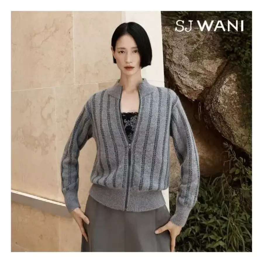 SJ.WANI 꾸뛰르 크로셰 풀집업 니트 점퍼 1종 런칭 가격 199900원 3631682_이미지