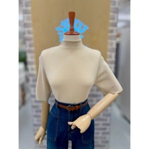 아이디조이 레코브 울 혼방 5부소매 니트 LC61E9KN602A