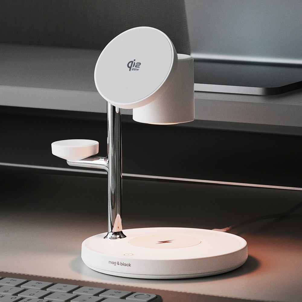 맥앤블랙 25W 3in1 트리핏 맥세이프 무선 충전기_이미지