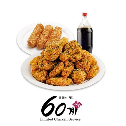 60계치킨 크크크치킨 포테이토치즈스틱 콜라1.25L_이미지