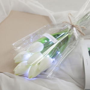 바보사랑 주식회사 플라워트리 글라스튤립꽃다발 P4 전구포함 FMBBFT 조화 꽃_이미지