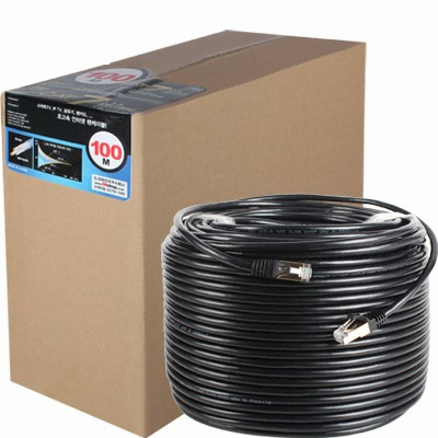 강원전자 NETmate CAT.7 SSTP 다이렉트 케이블 (NMC-US7100B, 100m)_이미지