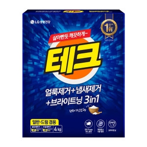테크 3in1 분말세제 겸용 4kg (1개)_이미지
