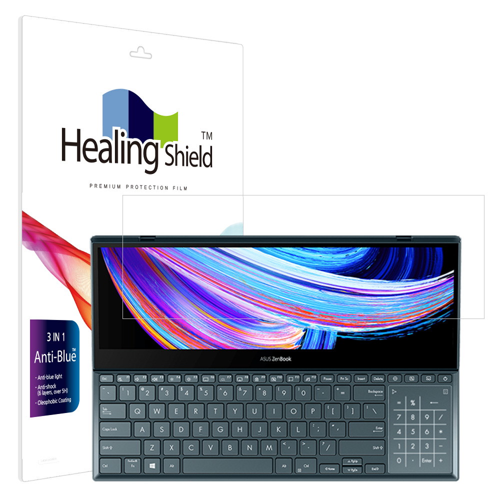 폰트리 힐링쉴드 ASUS 젠북 프로 듀오 15 OLED UX582LR 스크린패드 블루라이트차단 액정보호필름_이미지