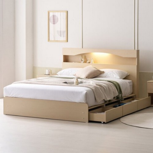 상일리베가구 로한 수납 LED침대 Q (본넬스프링)_이미지