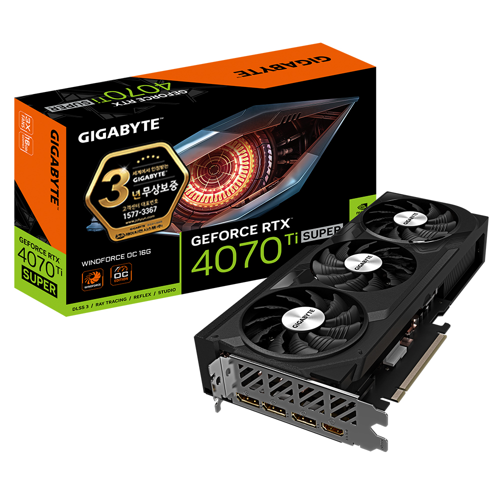 GIGABYTE 지포스 RTX 4070 Ti SUPER WINDFORCE OC D6X 16GB 제이씨현_이미지
