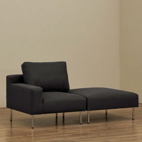 파로마 디어B 모듈 에어레더 가죽 소파 1인용 (스툴포함)