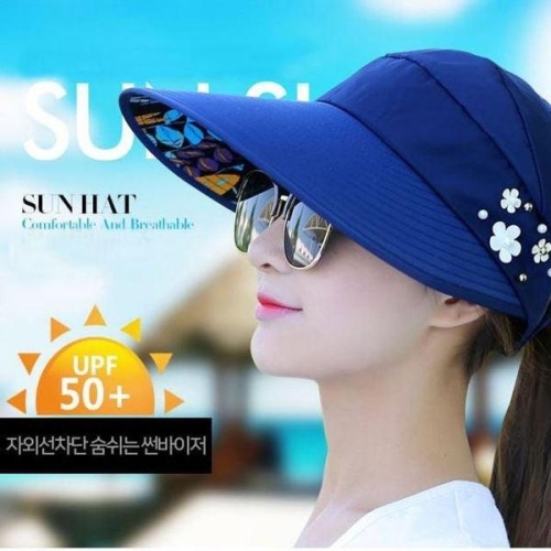 비즈 썬바이저 돌돌이 해변모자 W4C7FD7