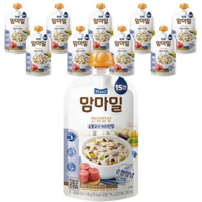 매일유업 맘마밀 안심밥상 소불고기 가지진밥 140g (100개)_이미지