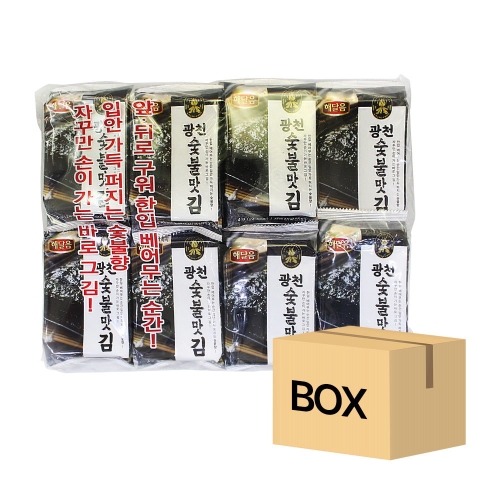광천맛김식품 해달음 광천숯불맛김 BOX 4gx16봉 x10개