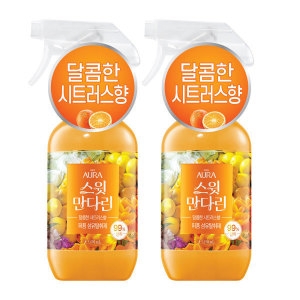 아우라 퍼퓸 섬유탈취제 스윗 만다린 490ml (2개)_이미지