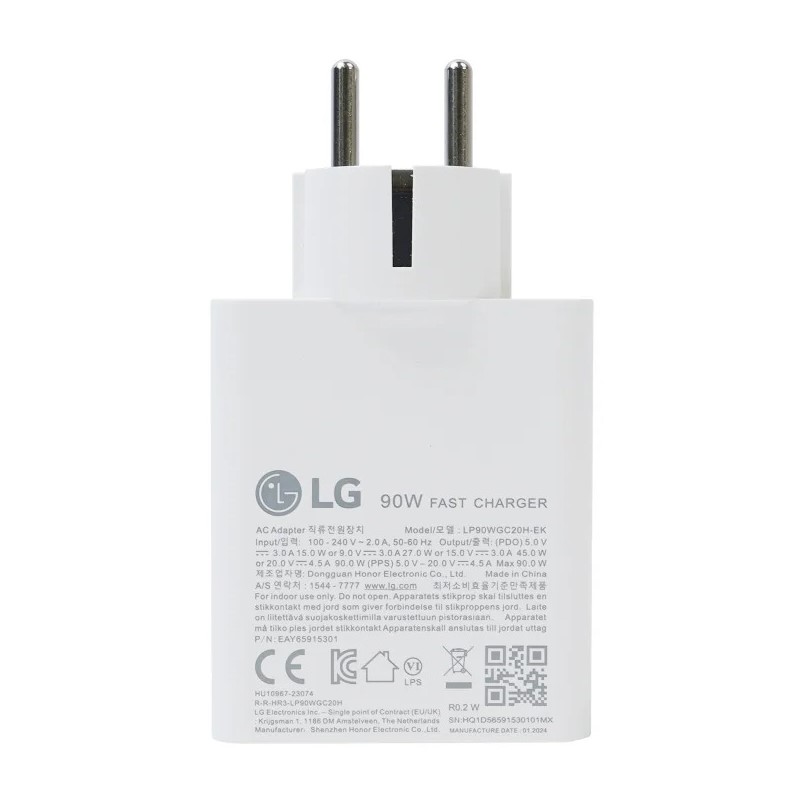 LG전자 90W 전원 어댑터 LP90WGC20H-EK (EAY65915301 / 화이트)_이미지