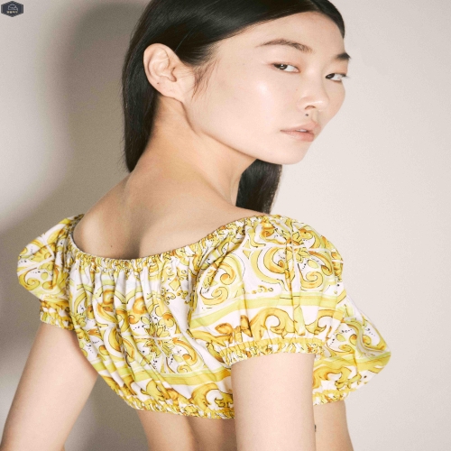 돌체앤가바나 MAJOLICA 프린트 크롭 탑 F755RT HH5BA HG3TN B0111272434