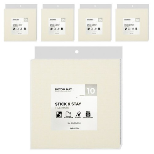 펫토피아 미끄럼방지 도톰매트 크림화이트 30x30cm (50개)_이미지