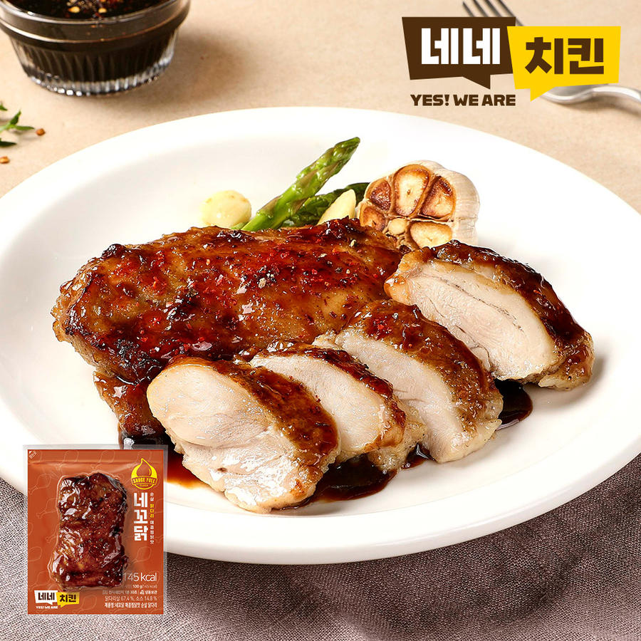 네네치킨 네꼬닭 순살 닭다리 매콤찜닭맛 100g (4개)
