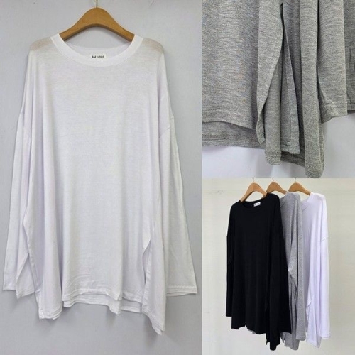 아이우먼 위쉬몰 RA 웨이절개트임루즈긴팔티 U194H504 빅사이즈_이미지