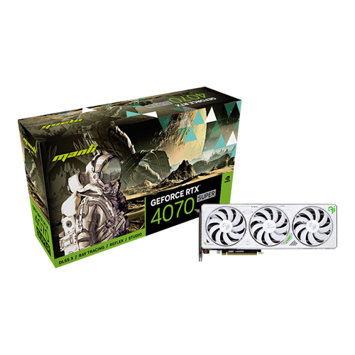 MANLI 지포스 RTX 4070 SUPER Polar Fox D6X 12GB White_이미지