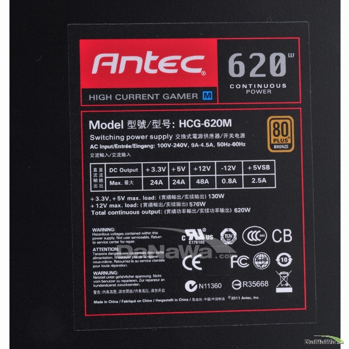 Antec HCG-620M ��ⷯ 80PLUS�����