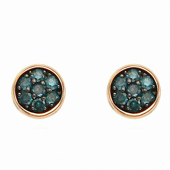 로즈몽 14K 블루 다이아몬드 귀걸이 RS0170