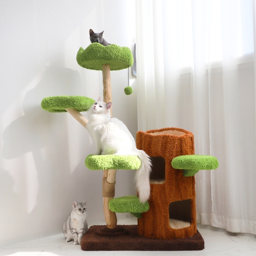 펫모닝 통나무 리얼트리 3단 숨숨집 PMC-6537_이미지