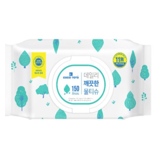 데일리 깨끗한 물티슈 캡형 150매