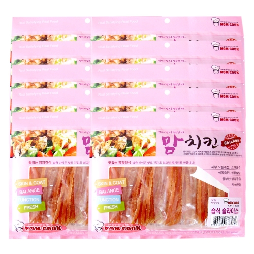 피에스코리아 맘쿡 맘치킨 습식 슬라이스 300g (10개)_이미지