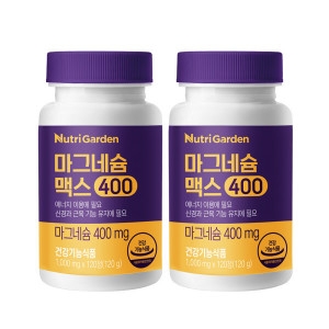 뉴트리가든 마그네슘 맥스 400 120정 (2개)_이미지