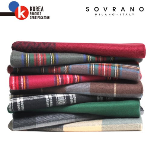 소브라노 소브라노 9종 남친 여친 단체 선물 국산 체크 머플러DH-043-2021-06