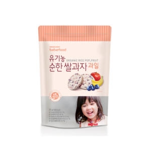 베베푸드 유기농 순한쌀과자 과일 25g