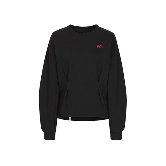 올리브데올리브 볼륨 소매 자수 맨투맨 티셔츠 OW4AE8560_이미지