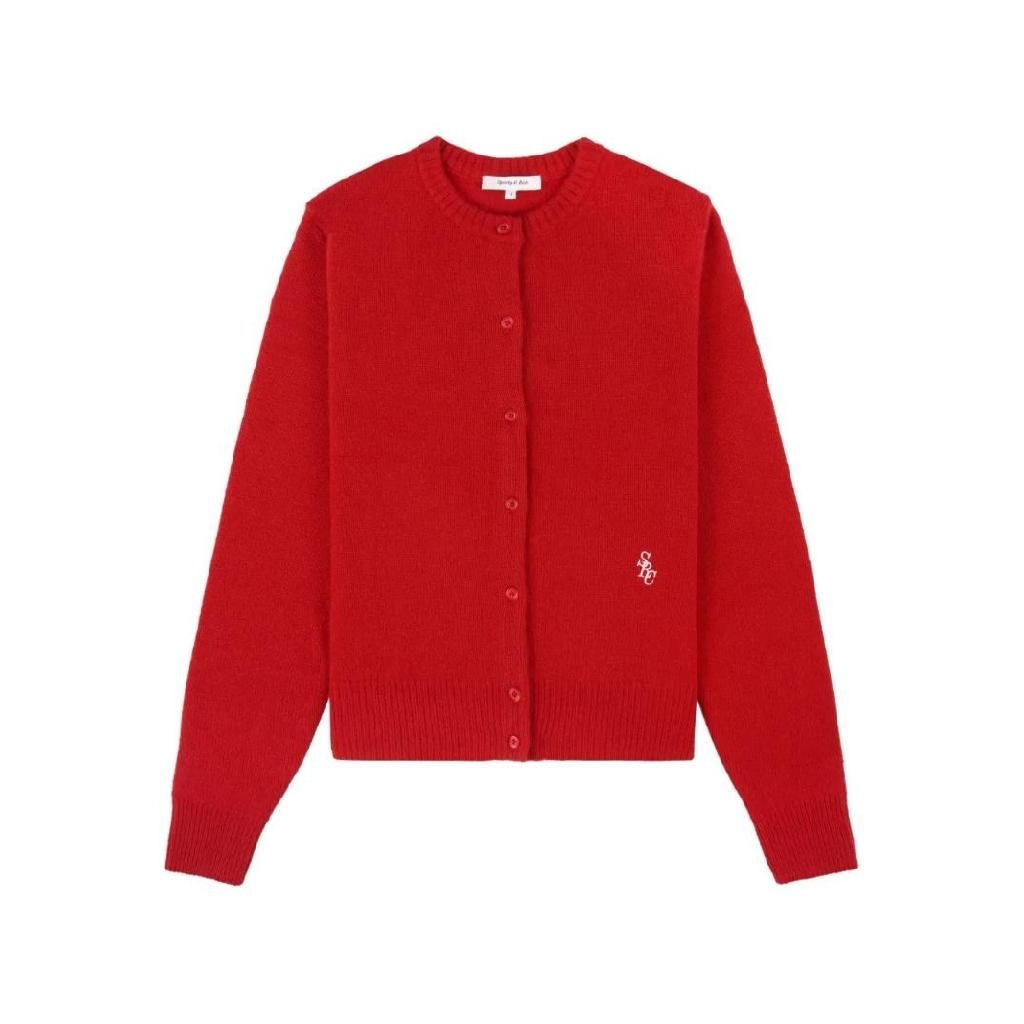 스포티앤리치 버튼 자수 가디건 WS07364302RE15 T