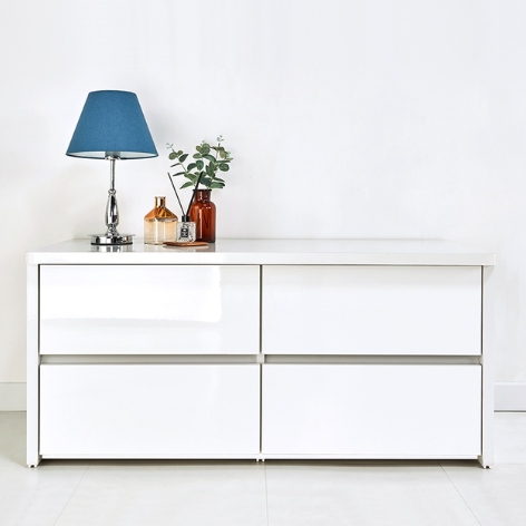 에보니아 뉴엘리스 2단 와이드 서랍장 1200