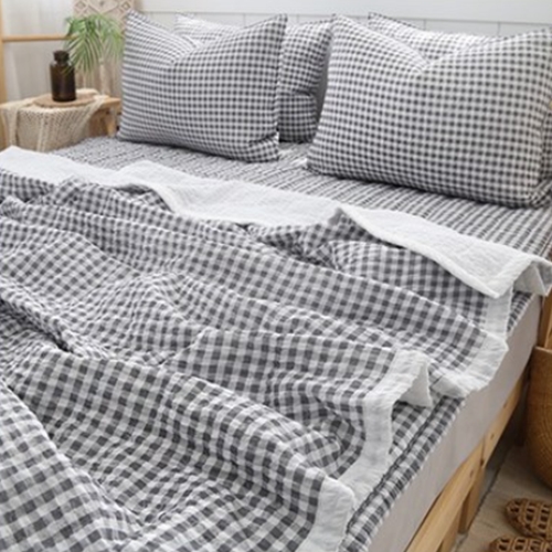 이브센스 미니체크 시어서커 여름이불 요토퍼세트