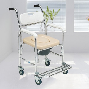 한스 노인 환자 목욕의자 BT-1019 이동식변기 접이식 장애인 환자용 노인 변기의자 이동형좌변기 노인복지용구