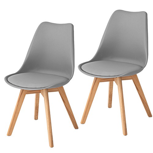 코멧 홈 인테리어 가죽 쿠션 원목 디자인 에펠체어 (2개)_이미지