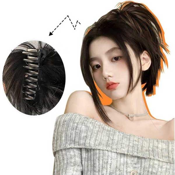 슬릭 깃털 229XCN39 가시머리 가발 집게핀 번 까치머리 집게 가