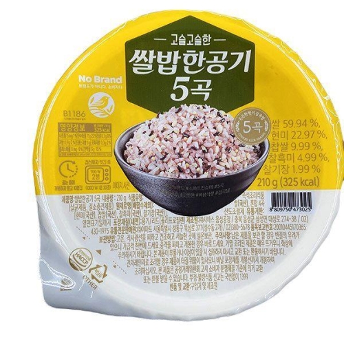 이마트 노브랜드 쌀밥 한공기 5곡 210g (3개)_이미지