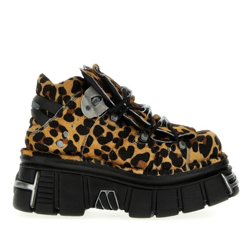 VETEMENTS X 뉴 락 플랫폼 스니커즈 UE54SN100L LEOPARDHORSEHAIR