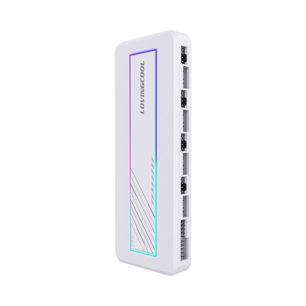 러빙쿨 K47 ARGB PWM F-USB 9핀 쿨링팬 허브 컨트롤러 (화이트)_이미지