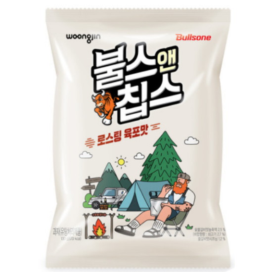 웅진식품 불스앤칩스 로스팅육포맛 130g (1개)_이미지