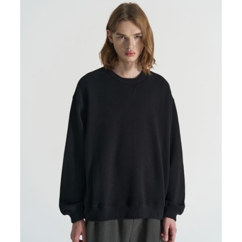 토피 TOFFEE 유니브 오버핏 스웻 셔츠 BLACK T4F-UOSST103BK 206007_이미지