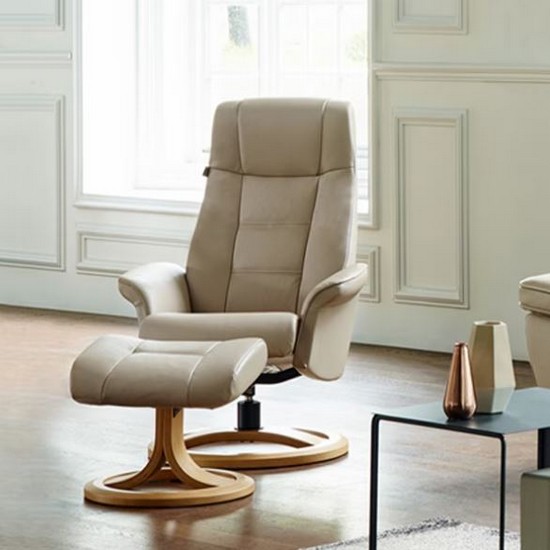 IMG 한샘몰 시네마2 천연가죽 리클라이너 1인용 (스툴포함)