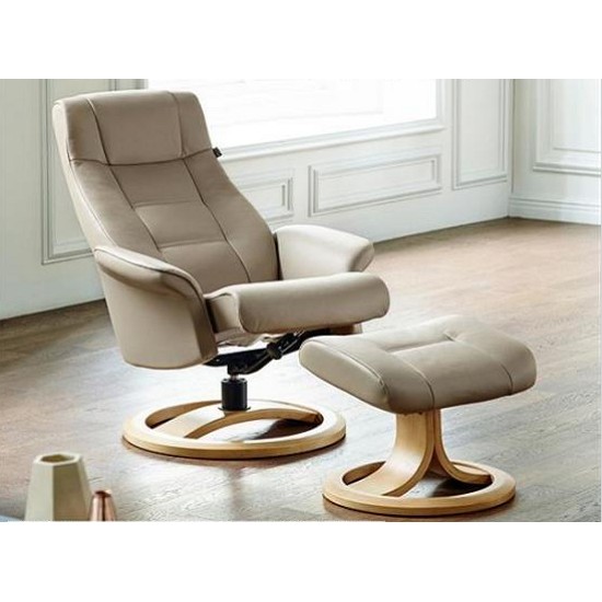 IMG 한샘몰 시네마2 천연가죽 리클라이너 1인용 (스툴포함)_이미지