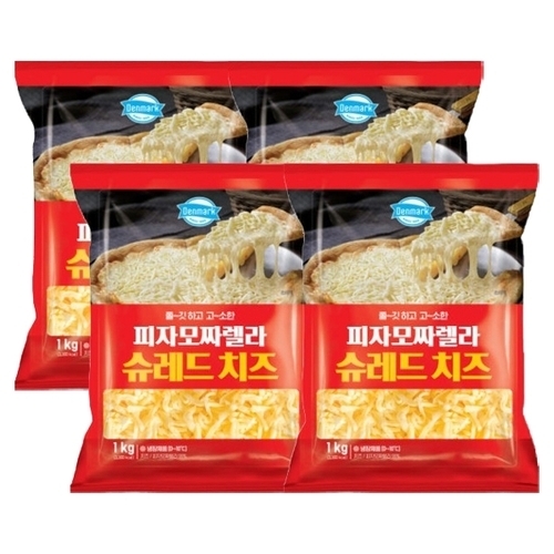 동원F&B 덴마크 피자모짜렐라 슈레드치즈 1kg (4개)_이미지