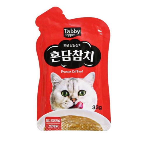 테비토퍼 혼담참치 참치오리지널 파우치 33g (12개)_이미지