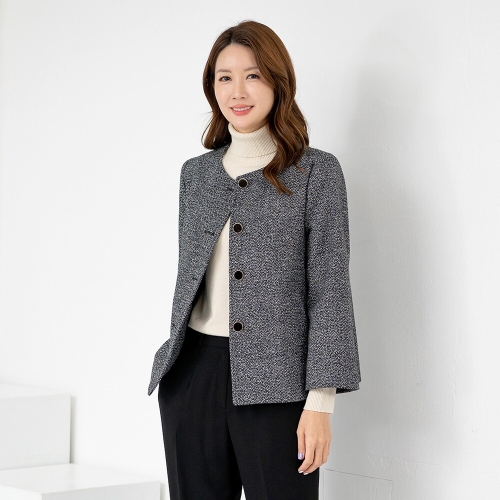 모슬린 엄마옷 울모직 라운드 정장 자켓 5RTY12195 중년여성/50대/60대/70대/마담/빅사이즈/할머니옷/여자