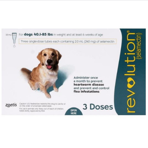 조에티스 ㅤ레볼루션 강아지 심장사상충약 20.1-40.0kg 3개입 (1개)_이미지